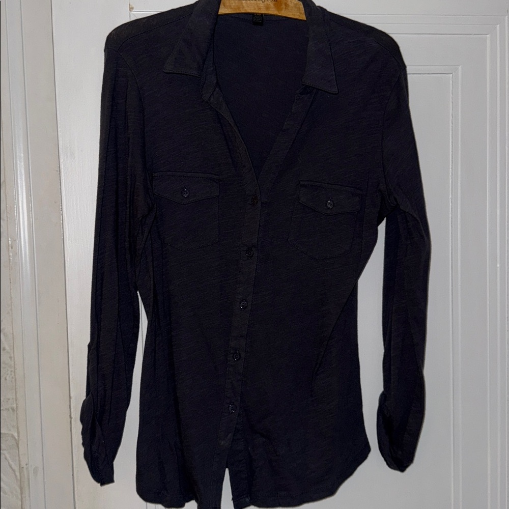 Charcoal Grey Button-Up Shirt